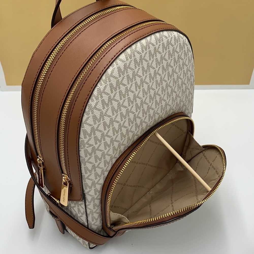 MICHAEL KORS JAYCEE MEDIUM BACKPACK VANILLA SIGNATURE COLOR NWT - Picture 5 of 16